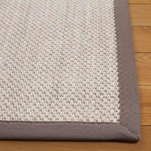 SAFAVIEH Natural Fiber Runner Rug 2'6"x6' Textured, Marble & Khaki NF143E - Image 5