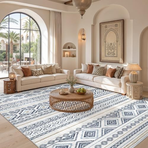 cotiled Boho 8x10 Area Rugs for Living Room: Large Moroccan Washable Rug - Image 5
