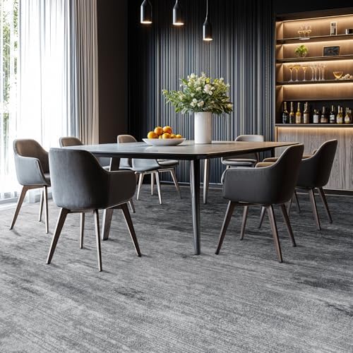 6x9 Washable Area Rug, Gray Solid Area Rugs for Living Room & Bedroom - Image 3
