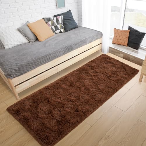 Tepook Brown Soft Runner Rugs for Bedroom 2x6 ft with Rubber Backing - Image 5