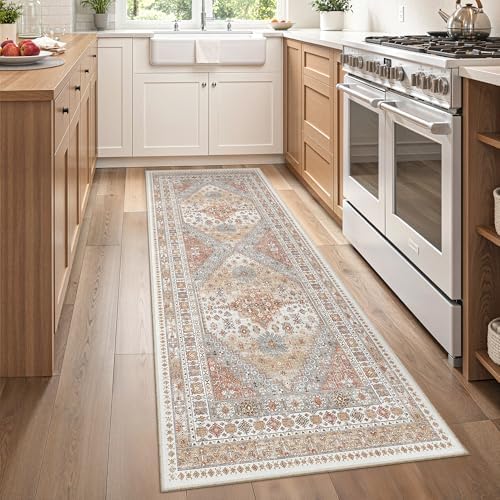 zesthome 2x6 Runner Rug Non Slip,Washable Hallway Runner Rug,Orange by Zesthome
