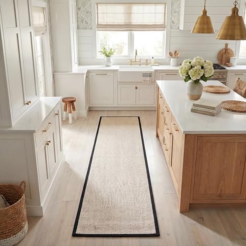 SAFAVIEH Natural Fiber Runner Rug 2'6"x20', Sisal Textured Marble NF143A by Unknown