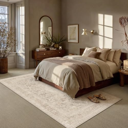 HUGEAR Beige 5x7 Area Rugs for Living Room Washable Rug Carpet - Image 2