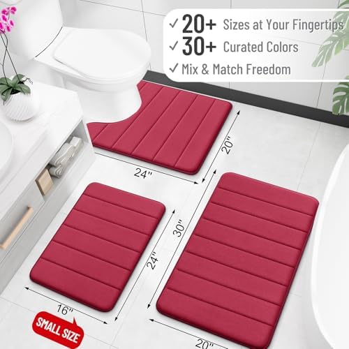 OLANLY Memory Foam Large Bath Mat 40x24, Super Soft Absorbent Bathroom Rugs - Image 2