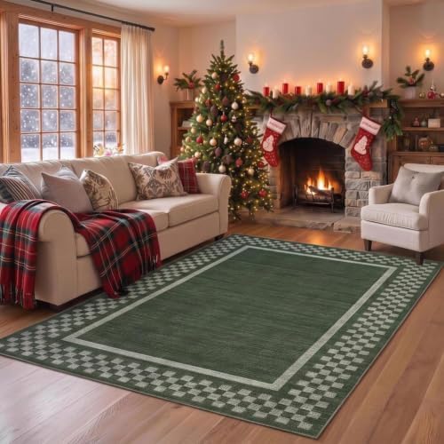 GarveeHome Washable Christmas 8x10 Area Rugs for Living Room Bedroom by GarveeHome