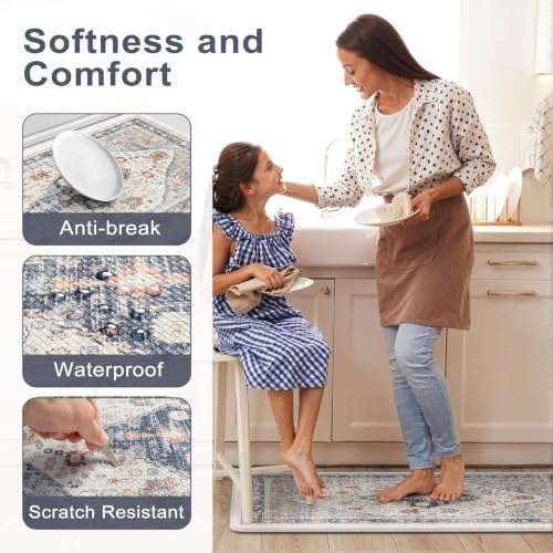 Collive Kitchen Rugs Sets of 2, Kitchen Floor Mats Cushioned Anti Fatigue - Image 4
