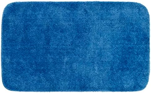 Garland Rug Traditional Nylon Washable Electric Blue 30" X 50" Bath Rug - Soft, Absorbent, and Stylish for Your Bathroom by Garland+Rug