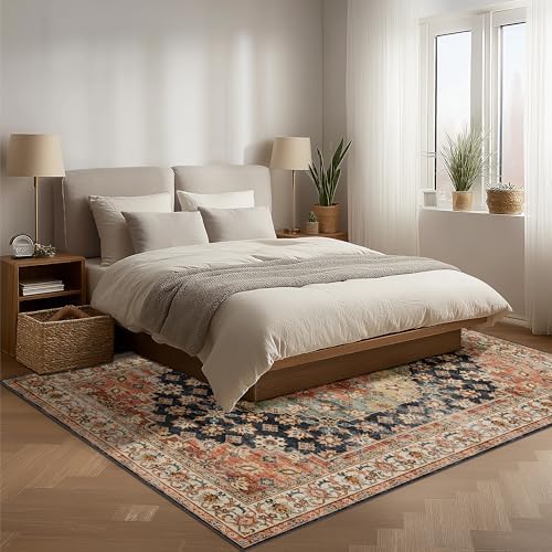 Ruaruarug Washable Area Rug 5×7 for Living Room, Ultra Soft, Maroon - Image 2