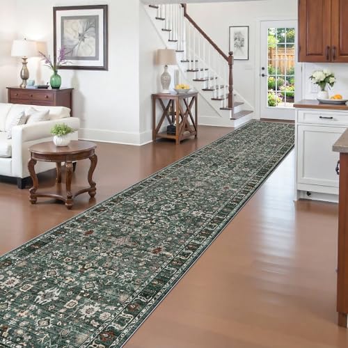 Washable Hallway Runner Rug 3x20: Non Slip Runner Rugs with Rubber Backing by TOPRUUG