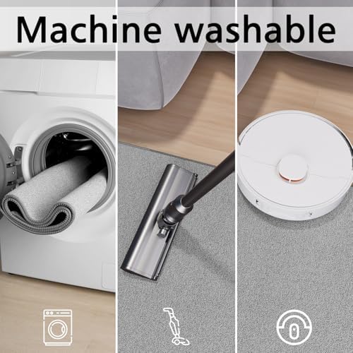 SUMLANS Kitchen Mat Set of 2 PCS, Cushioned Non Slip Rugs for Kitchen Floor, Absorbent Runner Comfort Standing Mats Washable for Kitchen, Office, Home (Grey-Velvet, 17.3"x47"+17.3"x30") - Image 5