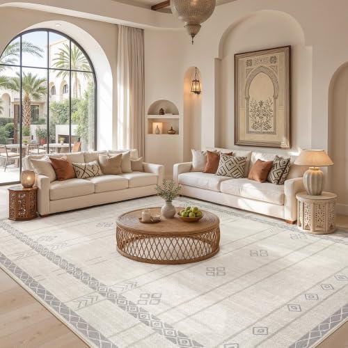 cotiled Boho 5x7 Area Rugs for Living Room: Soft Moroccan Washable Rug - Image 5
