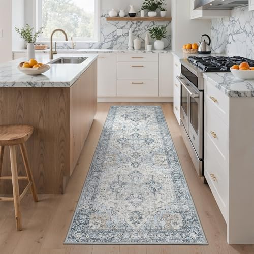 GENIMO Indoor Outdoor Rug, Washable for Patio and Deck, Light Blue, 2.5x8 - Image 6