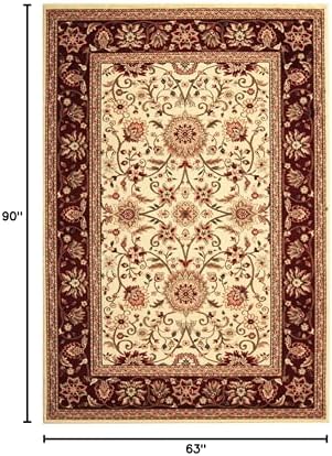 SAFAVIEH Lyndhurst Area Rug 5'3"x7'6", Ivory & Red LNH212K - Image 2