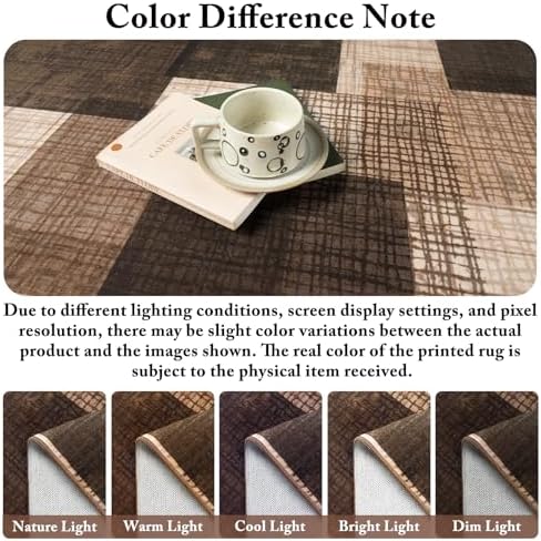 Washable 4x6 Entryway Rug, Area Rugs for Bedroom Kitchen, Chocolate - Image 7