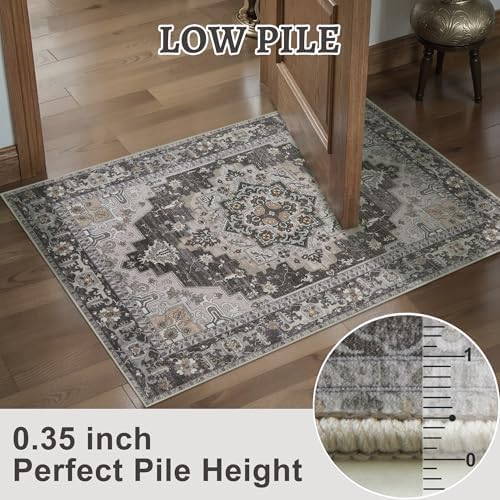 Tangsoo Vintage 2.6x8 Washable Hallway Runner Rugs,Boho Non Slip Rug Runner - Image 4