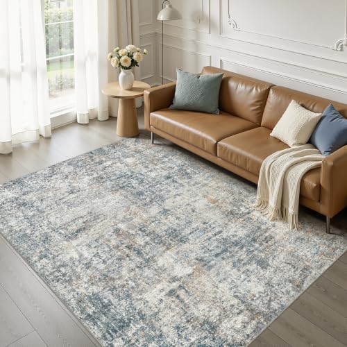 kakania Washable 7x9 Area Rug for Living Room: Abstract Modern Home Decor by kakania