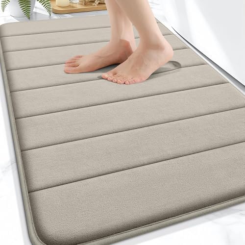 OLANLY Memory Foam Bath Mat 30x20, Super Soft and Absorbent Bathroom Rugs by OLANLY