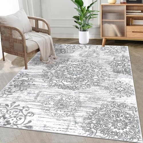 HEBE Area Rug for Entryway 3'x5', Washable Non Slip Boho Bedroom Rug by HEBE