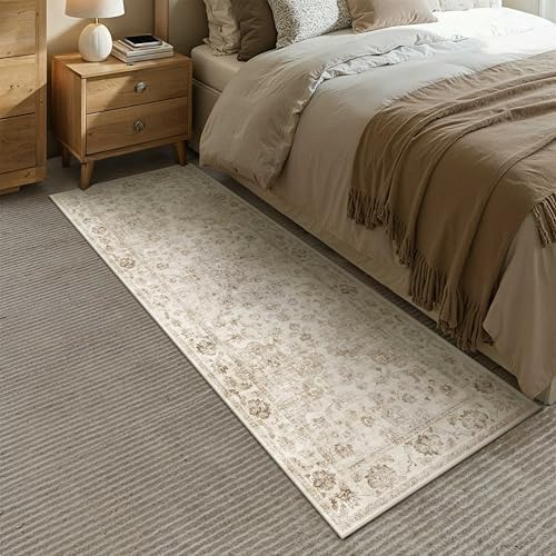 Washable Neutral Beige Kitchen Runner Rug Set of 3 - Image 4