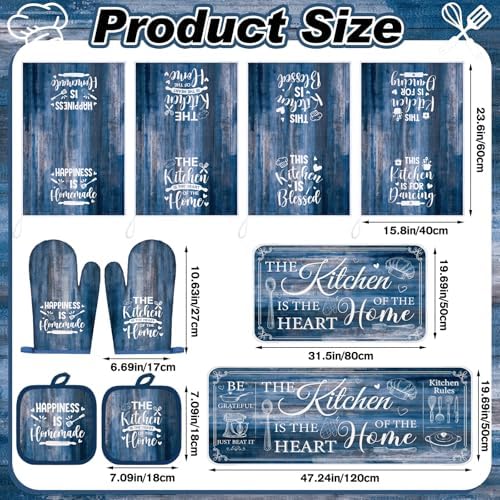 Fourluoo 10 Pcs Blue Kitchen Decor and Accessories Set - Image 3