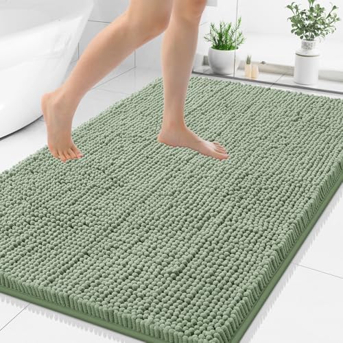 Smiry Bathroom Rugs 40X32, Luxury Chenille Extra Soft Absorbent Bath Mat by Smiry