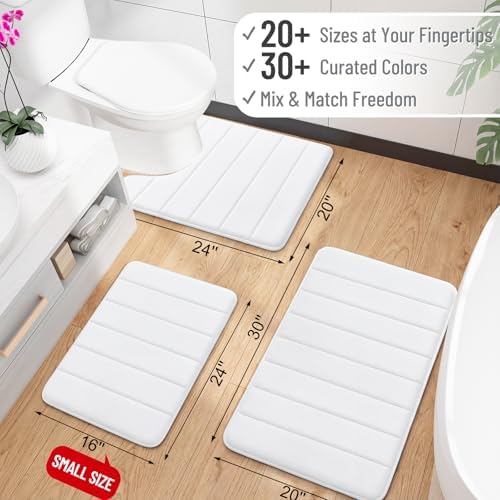 OLANLY Memory Foam Long Bathroom Rugs Runner 44x20, Super Soft Absorbent - Image 2