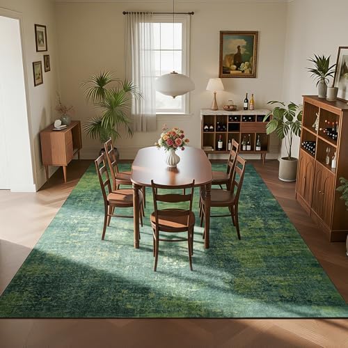 8x10 Green Washable Area Rugs for Living Room,Bedroom,Dining Room,Playroom - Image 7