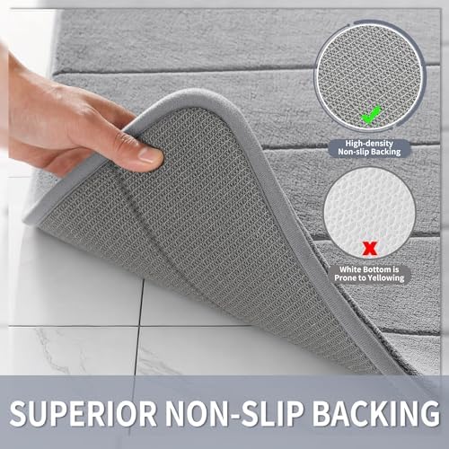 Yimobra 44"x24" Long Bath Mat, Super Soft Memory Foam Bathroom Rug - Image 5