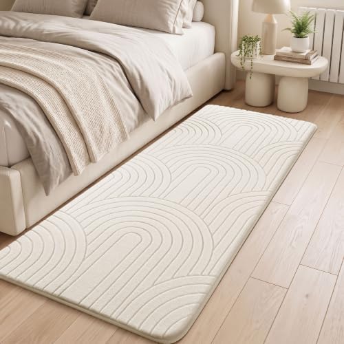 Sour Lemon 2x6 Runner Rug for Hallways Non Slip, Bedroom Modern Cream Rugs - Image 2