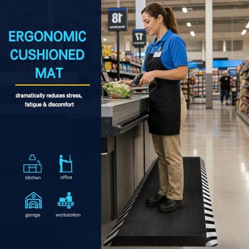 FEATOL 0.9" Anti Fatigue Mat for Industrial & Standing Mat & Home Kitchen - Image 4