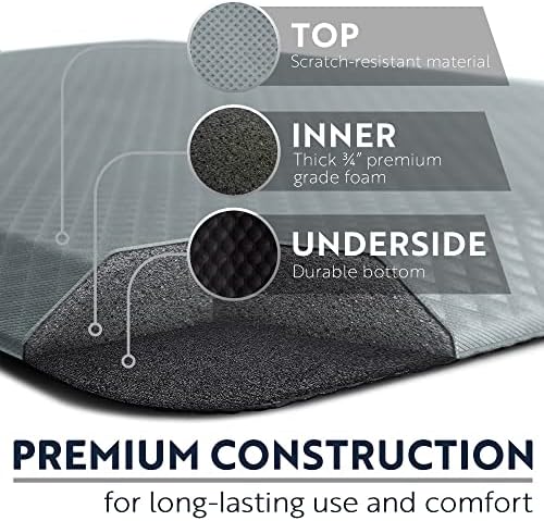 KANGAROO Cushioned Anti Fatigue Kitchen Mats for Floor, 20x48 Grey - Image 6