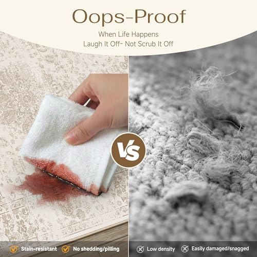 HUGEAR Light Brown 2x8 Runner Rugs Washable for Hallway - Image 4