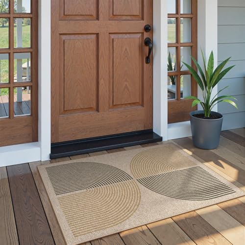 Lahome Rainbow Muddy Mats for Indoor, 32"x48" Indoor Outdoor Front Door Mat by Lahome
