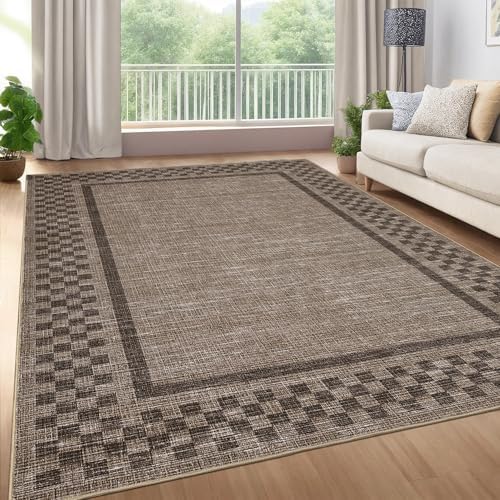 GarveeHome Small Bedroom Area Rug 3x5 Checkered Area Rug for Living Room by GarveeHome