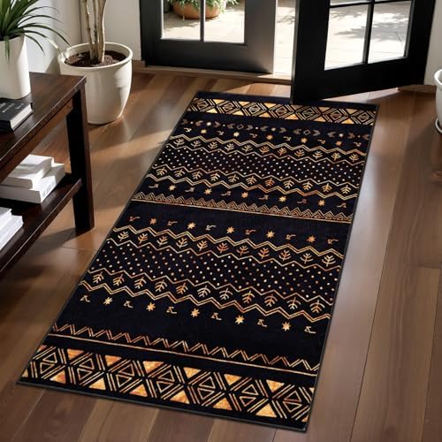 SERISSA 2x4 Washable Non-Slip Boho Runner Rug for Entryway by SERISSAHomeDecorCollection