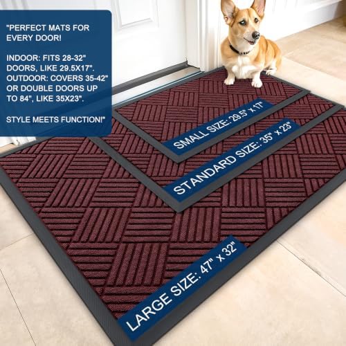 OLANLY Front Door Mat Outside Entrance 47x32, Waterproof Heavy-Duty Doormat - Image 2