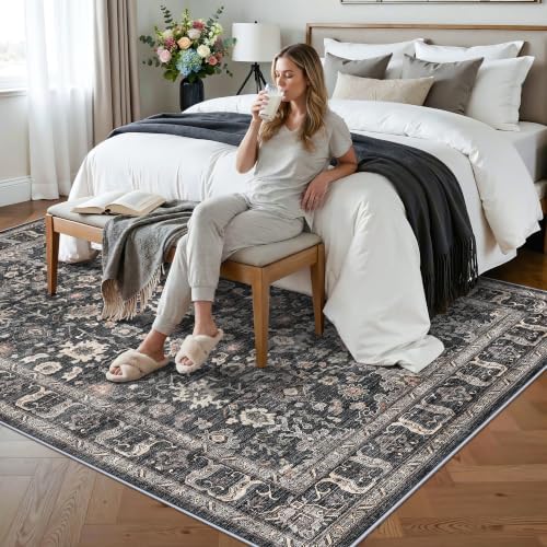 6x8 Living Room Rug - Washable Non-Slip Dining Room Rugs for Under Table - Image 4