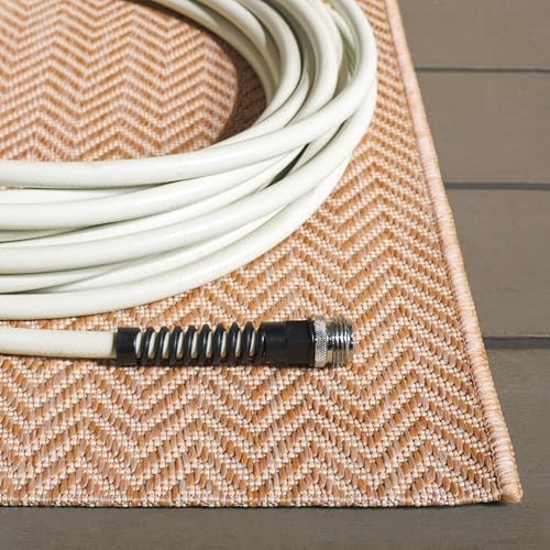 SAFAVIEH Courtyard Outdoor Square Rug 7'10", Natural & Cream CY8022-03012 - Image 7