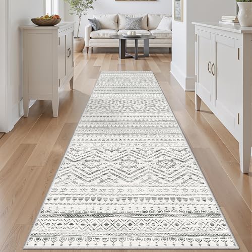 Miukiki Hallway 2x8 Runner Rug Washable Non Slip Kitchen Rug Grey by Miukiki