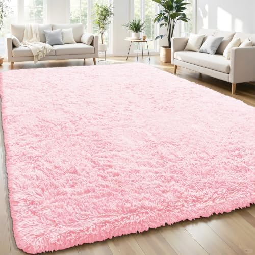 Smiry Area Rugs for Living Room Bedroom 5x7 ft, Fluffy Washable Carpet by Smiry