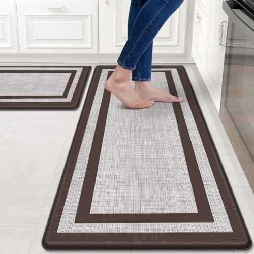 Mattitude Kitchen Mats Set of 2,Cushioned Anti-Fatigue Non-Skid Rug Sets by Mattitude