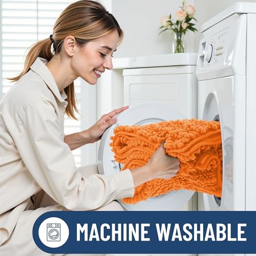 Smiry Bathroom Rugs 24X16, Extra Soft Rubber Backing Chenille Bath Mats - Image 6