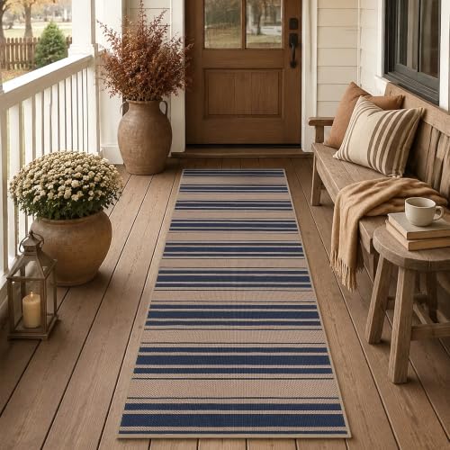 Easy Jute Kitchen Runner 2x6 Kitchen Runner Rug Washable Non Slip Outdoor Rug for Entryway Farmhouse Neutral Low Pile Carpet for Hallyway Proch Doorway by Zeeinx