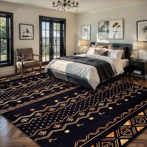 SERISSA 8x10 Washable Non-Slip Boho Area Rug for Living Room - Image 2