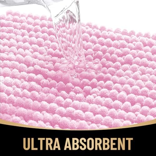 OLANLY Thick Chenille Bathroom Rugs 36x24, Soft Absorbent Bath Mat, Pink - Image 3