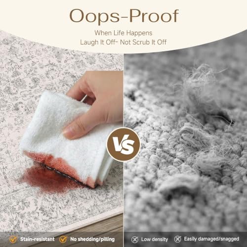 PureCozy Gray Runner Rug 3x10 Vintage Floral - Image 4