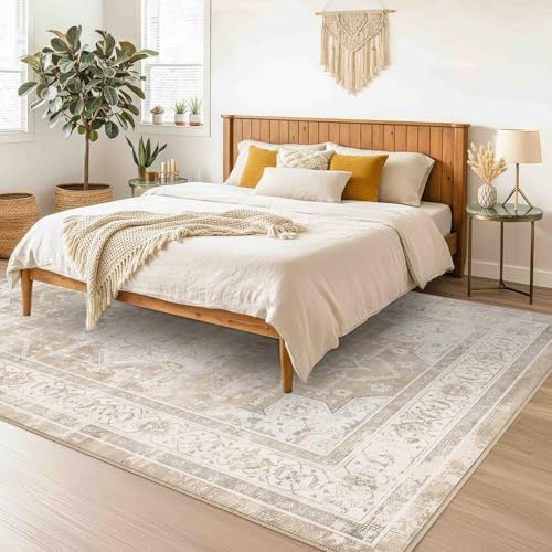 Vintage Area Rug 3x5 Ft Washable Rugs for Entryway Indoor - Image 4