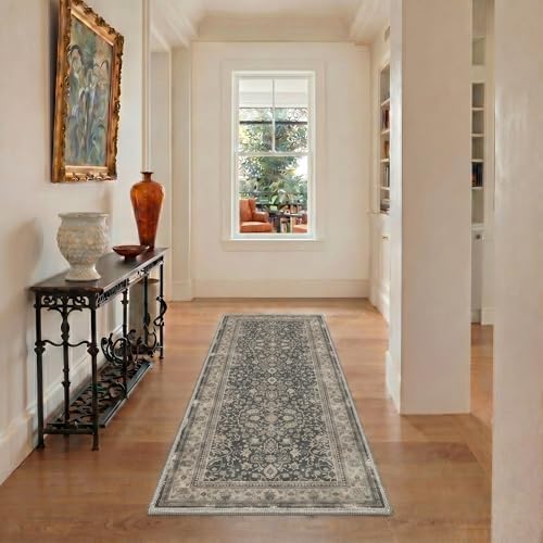 Bavni 5X7 Area Rug for Living Room, Washable Boho Oriental Floral Non Slip - Image 7