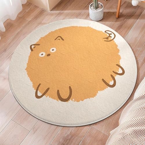Poowe Round Area Rug,39.4" Washable Floor Carpet Non Slip Soft Rugs for Living Room Bedroom - Image 3