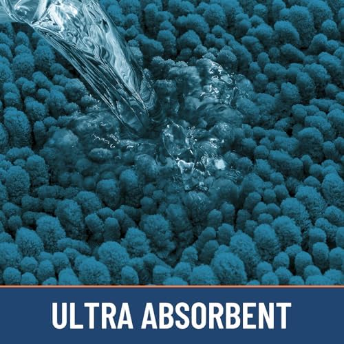 Smiry Bathroom Rugs 24X16, Extra Soft Rubber Backing Chenille Bath Mats - Image 5